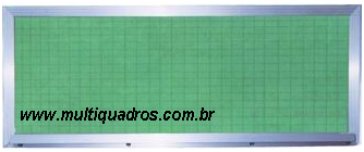 Quadro Verde Quadriculado com Moldura de Alumínio